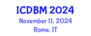 International Conference on Destination Branding and Marketing (ICDBM) November 11, 2024 - Rome, Italy