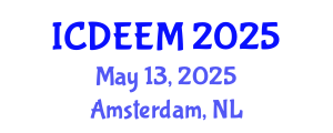 International Conference on Development Economics and Emerging Markets (ICDEEM) May 13, 2025 - Amsterdam, Netherlands