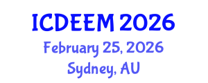 International Conference on Development Economics and Emerging Markets (ICDEEM) February 25, 2026 - Sydney, Australia