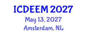 International Conference on Development Economics and Emerging Markets (ICDEEM) May 13, 2027 - Amsterdam, Netherlands International Conference on Development Economics and Emerging Markets (ICDEEM) May 13, 2027 - Amsterdam, Netherlands