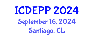 International Conference on Development Economics and Public Policy (ICDEPP) September 16, 2024 - Santiago, Chile