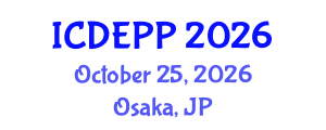 International Conference on Development Economics and Public Policy (ICDEPP) October 25, 2026 - Osaka, Japan International Conference on Development Economics and Public Policy (ICDEPP) October 25, 2026 - Osaka, Japan