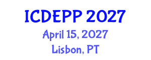 International Conference on Development Economics and Public Policy (ICDEPP) April 15, 2027 - Lisbon, Portugal International Conference on Development Economics and Public Policy (ICDEPP) April 15, 2027 - Lisbon, Portugal