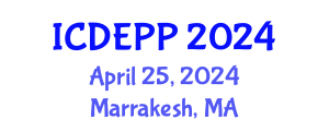 International Conference on Development Economics, Policies and Practices (ICDEPP) April 25, 2024 - Marrakesh, Morocco