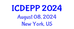 International Conference on Development Economics, Policies and Practices (ICDEPP) August 08, 2024 - New York, United States