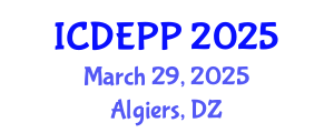 International Conference on Development Economics, Policies and Practices (ICDEPP) March 29, 2025 - Algiers, Algeria