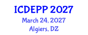International Conference on Development Economics, Policies and Practices (ICDEPP) March 24, 2027 - Algiers, Algeria International Conference on Development Economics, Policies and Practices (ICDEPP) March 24, 2027 - Algiers, Algeria