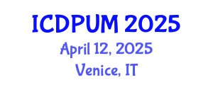 International Conference on Development Planning and Urban Management (ICDPUM) April 12, 2025 - Venice, Italy