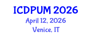 International Conference on Development Planning and Urban Management (ICDPUM) April 12, 2026 - Venice, Italy