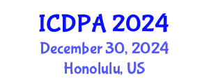 International Conference on Developmental Psychology and Adolescence (ICDPA) December 30, 2024 - Honolulu, United States