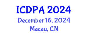 International Conference on Developmental Psychology and Adolescence (ICDPA) December 16, 2024 - Macau, China