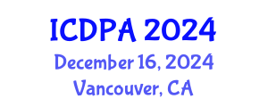 International Conference on Developmental Psychology and Adolescence (ICDPA) December 16, 2024 - Vancouver, Canada
