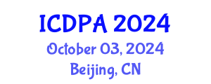 International Conference on Developmental Psychology and Adolescence (ICDPA) October 03, 2024 - Beijing, China