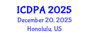 International Conference on Developmental Psychology and Adolescence (ICDPA) December 20, 2025 - Honolulu, United States