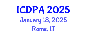 International Conference on Developmental Psychology and Adolescence (ICDPA) January 18, 2025 - Rome, Italy