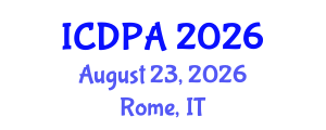 International Conference on Developmental Psychology and Adolescence (ICDPA) August 23, 2026 - Rome, Italy International Conference on Developmental Psychology and Adolescence (ICDPA) August 23, 2026 - Rome, Italy