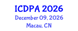 International Conference on Developmental Psychology and Adolescence (ICDPA) December 09, 2026 - Macau, China International Conference on Developmental Psychology and Adolescence (ICDPA) December 09, 2026 - Macau, China
