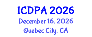 International Conference on Developmental Psychology and Adolescence (ICDPA) December 16, 2026 - Quebec City, Canada International Conference on Developmental Psychology and Adolescence (ICDPA) December 16, 2026 - Quebec City, Canada