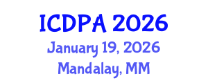 International Conference on Developmental Psychology and Adolescence (ICDPA) January 19, 2026 - Mandalay, Myanmar International Conference on Developmental Psychology and Adolescence (ICDPA) January 19, 2026 - Mandalay, Myanmar