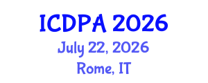 International Conference on Developmental Psychology and Adolescence (ICDPA) July 22, 2026 - Rome, Italy International Conference on Developmental Psychology and Adolescence (ICDPA) July 22, 2026 - Rome, Italy
