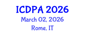 International Conference on Developmental Psychology and Adolescence (ICDPA) March 02, 2026 - Rome, Italy International Conference on Developmental Psychology and Adolescence (ICDPA) March 02, 2026 - Rome, Italy