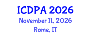 International Conference on Developmental Psychology and Adolescence (ICDPA) November 11, 2026 - Rome, Italy International Conference on Developmental Psychology and Adolescence (ICDPA) November 11, 2026 - Rome, Italy