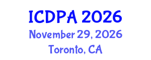 International Conference on Developmental Psychology and Adolescence (ICDPA) November 29, 2026 - Toronto, Canada International Conference on Developmental Psychology and Adolescence (ICDPA) November 29, 2026 - Toronto, Canada