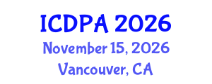 International Conference on Developmental Psychology and Adolescence (ICDPA) November 15, 2026 - Vancouver, Canada International Conference on Developmental Psychology and Adolescence (ICDPA) November 15, 2026 - Vancouver, Canada