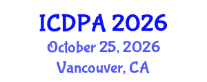 International Conference on Developmental Psychology and Adolescence (ICDPA) October 25, 2026 - Vancouver, Canada International Conference on Developmental Psychology and Adolescence (ICDPA) October 25, 2026 - Vancouver, Canada