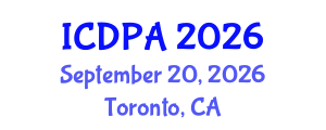 International Conference on Developmental Psychology and Adolescence (ICDPA) September 20, 2026 - Toronto, Canada International Conference on Developmental Psychology and Adolescence (ICDPA) September 20, 2026 - Toronto, Canada
