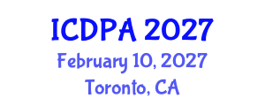 International Conference on Developmental Psychology and Adolescence (ICDPA) February 10, 2027 - Toronto, Canada International Conference on Developmental Psychology and Adolescence (ICDPA) February 10, 2027 - Toronto, Canada
