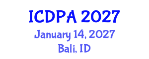 International Conference on Developmental Psychology and Adolescence (ICDPA) January 14, 2027 - Bali, Indonesia International Conference on Developmental Psychology and Adolescence (ICDPA) January 14, 2027 - Bali, Indonesia
