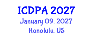 International Conference on Developmental Psychology and Adolescence (ICDPA) January 09, 2027 - Honolulu, United States International Conference on Developmental Psychology and Adolescence (ICDPA) January 09, 2027 - Honolulu, United States