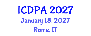 International Conference on Developmental Psychology and Adolescence (ICDPA) January 18, 2027 - Rome, Italy International Conference on Developmental Psychology and Adolescence (ICDPA) January 18, 2027 - Rome, Italy