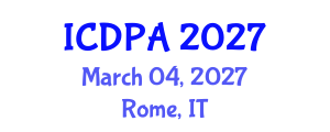 International Conference on Developmental Psychology and Adolescence (ICDPA) March 04, 2027 - Rome, Italy International Conference on Developmental Psychology and Adolescence (ICDPA) March 04, 2027 - Rome, Italy