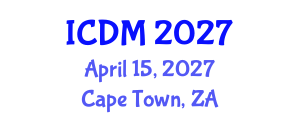 International Conference on Diabetes and Metabolism (ICDM) April 15, 2027 - Cape Town, South Africa International Conference on Diabetes and Metabolism (ICDM) April 15, 2027 - Cape Town, South Africa