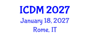 International Conference on Diabetes and Metabolism (ICDM) January 18, 2027 - Rome, Italy International Conference on Diabetes and Metabolism (ICDM) January 18, 2027 - Rome, Italy