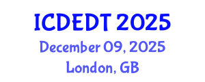 International Conference on Digital Entrepreneurship and Digital Transformation (ICDEDT) December 09, 2025 - London, United Kingdom