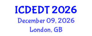 International Conference on Digital Entrepreneurship and Digital Transformation (ICDEDT) December 09, 2026 - London, United Kingdom International Conference on Digital Entrepreneurship and Digital Transformation (ICDEDT) December 09, 2026 - London, United Kingdom