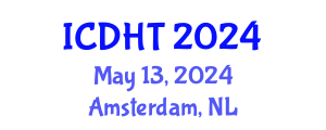International Conference on Digital Healthcare Technology (ICDHT) May 13, 2024 - Amsterdam, Netherlands