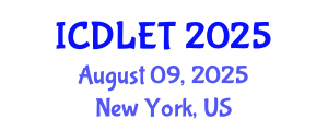 International Conference on Digital Libraries and Educational Technology (ICDLET) August 09, 2025 - New York, United States