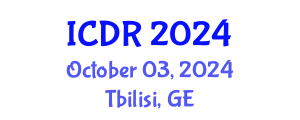 International Conference on Dipterology Research (ICDR) October 03, 2024 - Tbilisi, Georgia