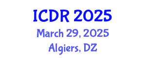 International Conference on Dipterology Research (ICDR) March 29, 2025 - Algiers, Algeria