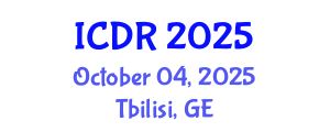 International Conference on Dipterology Research (ICDR) October 04, 2025 - Tbilisi, Georgia