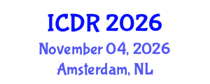 International Conference on Dipterology Research (ICDR) November 04, 2026 - Amsterdam, Netherlands