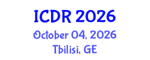 International Conference on Dipterology Research (ICDR) October 04, 2026 - Tbilisi, Georgia