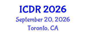 International Conference on Dipterology Research (ICDR) September 20, 2026 - Toronto, Canada