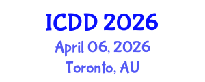 International Conference on Disability and Diversity (ICDD) April 06, 2026 - Toronto, Australia International Conference on Disability and Diversity (ICDD) April 06, 2026 - Toronto, Australia