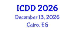 International Conference on Disability and Diversity (ICDD) December 13, 2026 - Cairo, Egypt International Conference on Disability and Diversity (ICDD) December 13, 2026 - Cairo, Egypt