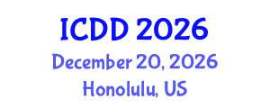International Conference on Disability and Diversity (ICDD) December 20, 2026 - Honolulu, United States International Conference on Disability and Diversity (ICDD) December 20, 2026 - Honolulu, United States